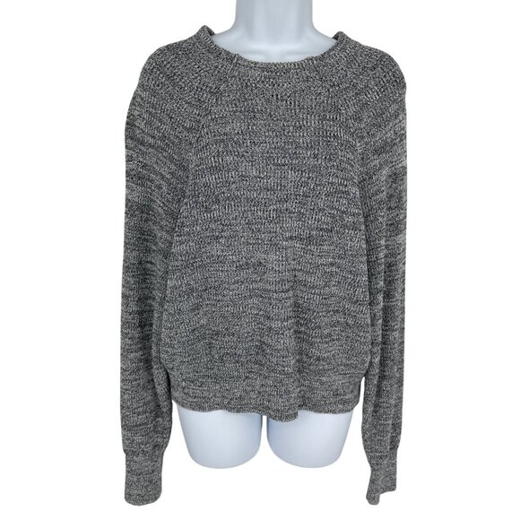 Free People Too Good Gray Long Sleeve Pullover Knit Sweater Size M - Picture 1 of 8